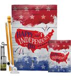 Happy United State - Fourth of July Americana Vertical Impressions Decorative Flags HG111099 Made In USA