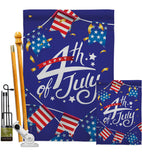 4th Of July Flags - Fourth of July Americana Vertical Impressions Decorative Flags HG111100 Made In USA