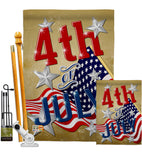 4th of July - Fourth of July Americana Vertical Impressions Decorative Flags HG137072 Made In USA