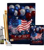 July 4th Independence Day - Fourth of July Americana Vertical Impressions Decorative Flags HG137156 Made In USA
