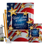 Independence Since 1776 - Fourth of July Americana Vertical Impressions Decorative Flags HG137219 Made In USA