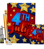 4th of July Stars - Fourth of July Americana Vertical Impressions Decorative Flags HG192164 Made In USA