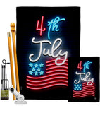 Lightful 4th July - Fourth of July Americana Vertical Impressions Decorative Flags HG192441 Made In USA