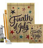 Fourth Of July Stars - Fourth of July Americana Vertical Impressions Decorative Flags HG192626 Made In USA