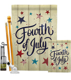 Fourth Of July Stars - Fourth of July Americana Vertical Impressions Decorative Flags HG192626 Made In USA