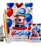 Independence Ballooon - Fourth of July Americana Vertical Impressions Decorative Flags HG192631 Made In USA