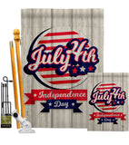 Independence Freedom - Fourth of July Americana Vertical Impressions Decorative Flags HG192633 Made In USA