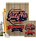 Independence Freedom - Fourth of July Americana Vertical Impressions Decorative Flags HG192633 Made In USA