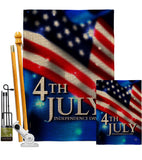 July 4th - Fourth of July Americana Vertical Impressions Decorative Flags HG192636 Made In USA