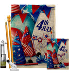 Celebrate 4th of July - Fourth of July Americana Vertical Impressions Decorative Flags HG192637 Made In USA