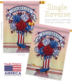 American Boots - Fourth of July Americana Vertical Impressions Decorative Flags HG111007 Made In USA