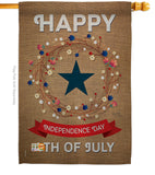 Independence Day - Fourth of July Americana Vertical Impressions Decorative Flags HG111068 Made In USA