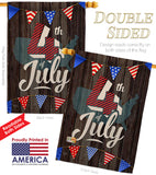 4th of July - Fourth of July Americana Vertical Impressions Decorative Flags HG111081 Made In USA