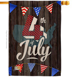4th of July - Fourth of July Americana Vertical Impressions Decorative Flags HG111081 Made In USA