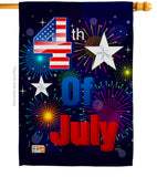 Fireworks July 4th - Fourth of July Americana Vertical Impressions Decorative Flags HG111089 Made In USA