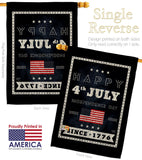 Happy 4th July - Fourth of July Americana Vertical Impressions Decorative Flags HG111095 Made In USA