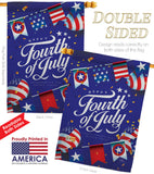 Celebrate Independence Day - Fourth of July Americana Vertical Impressions Decorative Flags HG111098 Made In USA