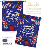 Celebrate Independence Day - Fourth of July Americana Vertical Impressions Decorative Flags HG111098 Made In USA