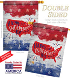 Happy United State - Fourth of July Americana Vertical Impressions Decorative Flags HG111099 Made In USA