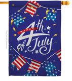 4th Of July Flags - Fourth of July Americana Vertical Impressions Decorative Flags HG111100 Made In USA