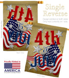 4th of July - Fourth of July Americana Vertical Impressions Decorative Flags HG137072 Made In USA