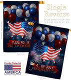 July 4th Independence Day - Fourth of July Americana Vertical Impressions Decorative Flags HG137156 Made In USA