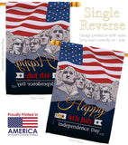 July 4th Indpendence Day - Fourth of July Americana Vertical Impressions Decorative Flags HG137292 Made In USA