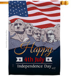 July 4th Indpendence Day - Fourth of July Americana Vertical Impressions Decorative Flags HG137292 Made In USA