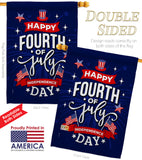 Fourth of July - Fourth of July Americana Vertical Impressions Decorative Flags HG170048 Made In USA