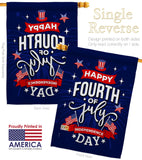 Fourth of July - Fourth of July Americana Vertical Impressions Decorative Flags HG170048 Made In USA