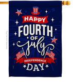 Fourth of July - Fourth of July Americana Vertical Impressions Decorative Flags HG170048 Made In USA