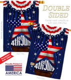 Stars 4th of July - Fourth of July Americana Vertical Impressions Decorative Flags HG192075 Made In USA