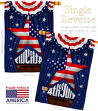 Stars 4th of July - Fourth of July Americana Vertical Impressions Decorative Flags HG192075 Made In USA