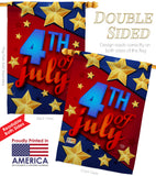 4th of July Stars - Fourth of July Americana Vertical Impressions Decorative Flags HG192164 Made In USA