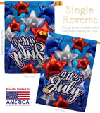 Celebrate 4th of July - Fourth of July Americana Vertical Impressions Decorative Flags HG192224 Made In USA