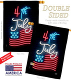 Lightful 4th July - Fourth of July Americana Vertical Impressions Decorative Flags HG192441 Made In USA