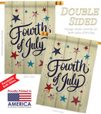 Fourth Of July Stars - Fourth of July Americana Vertical Impressions Decorative Flags HG192626 Made In USA