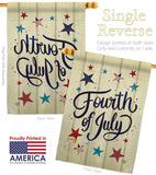 Fourth Of July Stars - Fourth of July Americana Vertical Impressions Decorative Flags HG192626 Made In USA