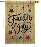 Fourth Of July Stars - Fourth of July Americana Vertical Impressions Decorative Flags HG192626 Made In USA