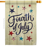 Fourth Of July Stars - Fourth of July Americana Vertical Impressions Decorative Flags HG192626 Made In USA