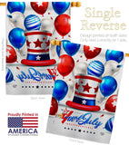 Independence Ballooon - Fourth of July Americana Vertical Impressions Decorative Flags HG192631 Made In USA