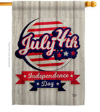 Independence Freedom - Fourth of July Americana Vertical Impressions Decorative Flags HG192633 Made In USA