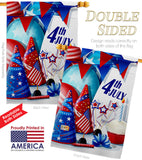 Celebrate 4th of July - Fourth of July Americana Vertical Impressions Decorative Flags HG192637 Made In USA