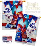 Celebrate 4th of July - Fourth of July Americana Vertical Impressions Decorative Flags HG192637 Made In USA