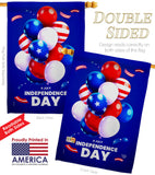 Ballons of Independence - Fourth of July Americana Vertical Impressions Decorative Flags HG192640 Made In USA