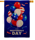 Ballons of Independence - Fourth of July Americana Vertical Impressions Decorative Flags HG192640 Made In USA