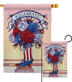 American Boots - Fourth of July Americana Vertical Impressions Decorative Flags HG111007 Made In USA