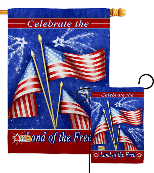 Celebrate Freedom - Fourth of July Americana Vertical Impressions Decorative Flags HG111057 Made In USA