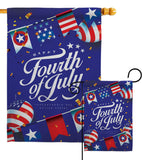 Celebrate Independence Day - Fourth of July Americana Vertical Impressions Decorative Flags HG111098 Made In USA