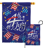 4th Of July Flags - Fourth of July Americana Vertical Impressions Decorative Flags HG111100 Made In USA